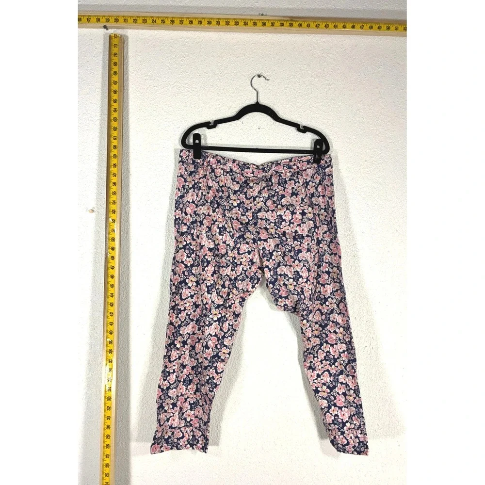Floral Pink and Navy Women's Pajama Set